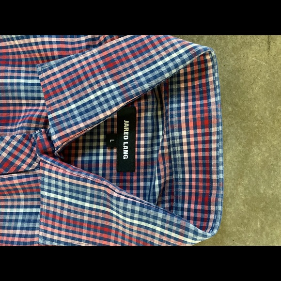 Jared Lang Plaid Button Down - Large - Picture 2 of 2